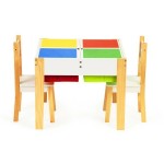 Masuta LEGO pentru Activitati cu 2 scaunele cu spatar - Masa Joaca Copii cu spatii de stocare pivotante